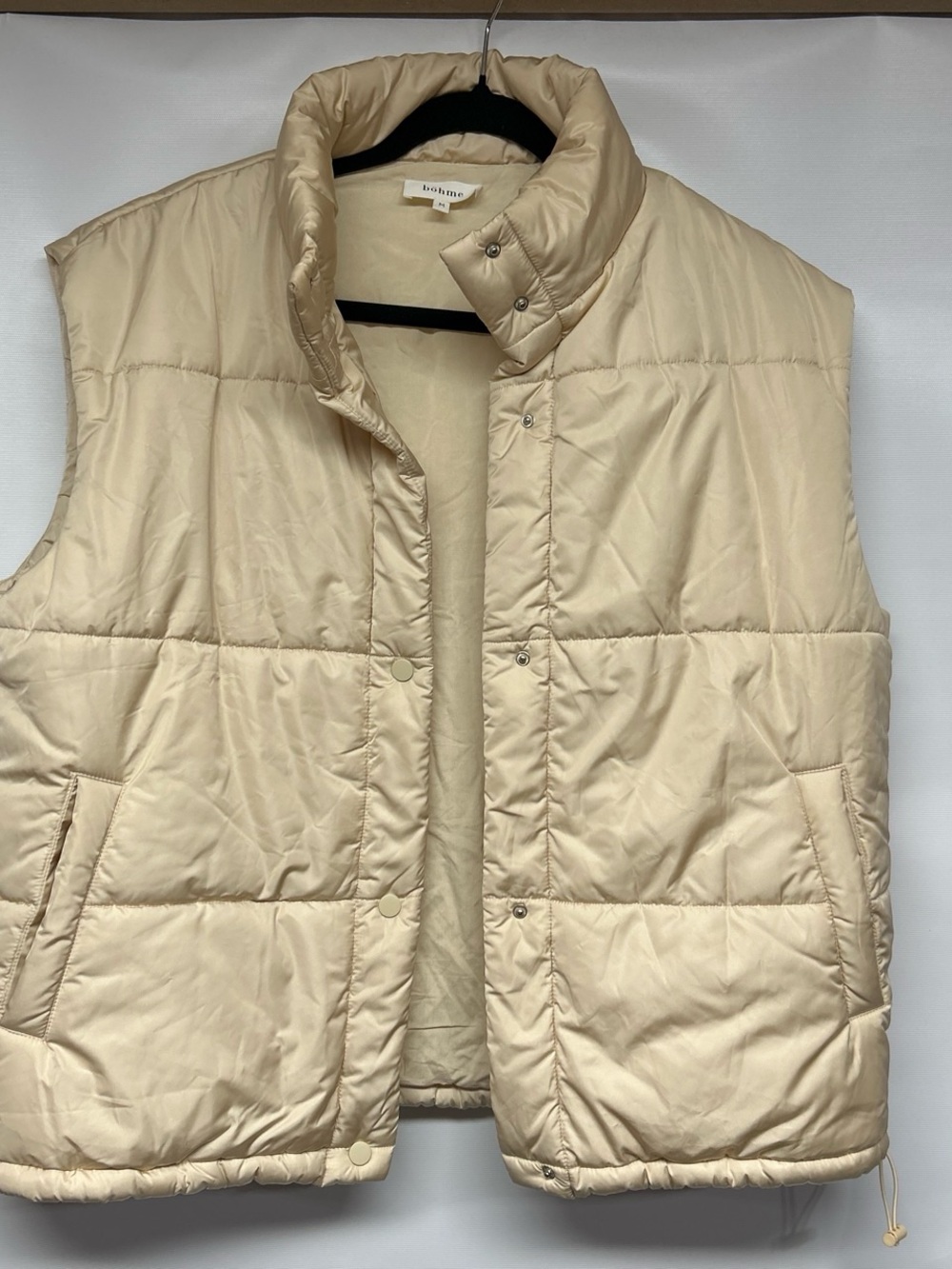 böhme Cream Quilted Puffer Vest